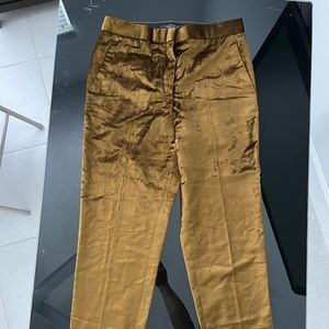 Rag & Bone Womens Straight Pants Brown Copper velvet Size 4